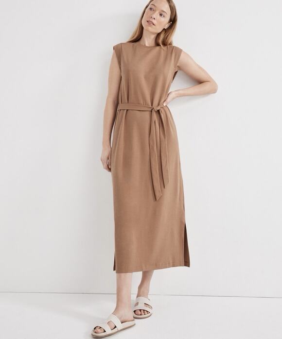 Haven Within Dresses & Skirts - Haven Well Within Midi Dress Lg Interlock Cap Sleeve Belted Granola Minimalist